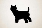 Silhouette hond - Westie - M - 60x68cm - Zwart - wanddecoratie