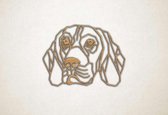 Line Art - Hond - Beagle - XS - 22x30cm - Eiken - geometrische wanddecoratie