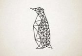 Line Art - Pinguin - XS - 30x17cm - Zwart - geometrische wanddecoratie