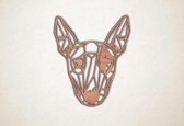 Line Art - Hond - Bull Terrier - M - 71x60cm - Multiplex - geometrische wanddecoratie