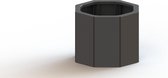MySteel Gepoedercoat staal plantenbak Chicago 200 Inclusief Bodemplaat - Kleur: RAL9005 (zwart) - Hoogte: 400mm