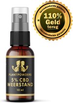 Plantpowders - CBD Olie - Full Spectrum - 5% CBD Weerstand - MCT Olie - Vegan - Supplementen - Spray - 10 ml