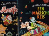 krabbel krasboek kerstfeest/ met kraspen/ met glitterpagina/ vanaf 5 jaar