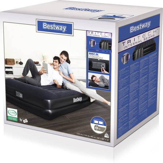 Bestway Luchtbed Tritech Premium+ - 2 Persoons - Ingebouwde Pomp - Extra Dik - Stevige Constructie van Bestway — afbeelding 3
