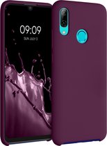 kwmobile telefoonhoesje voor Huawei P Smart (2019) - Hoesje met siliconen coating - Smartphone case in bordeaux-violet