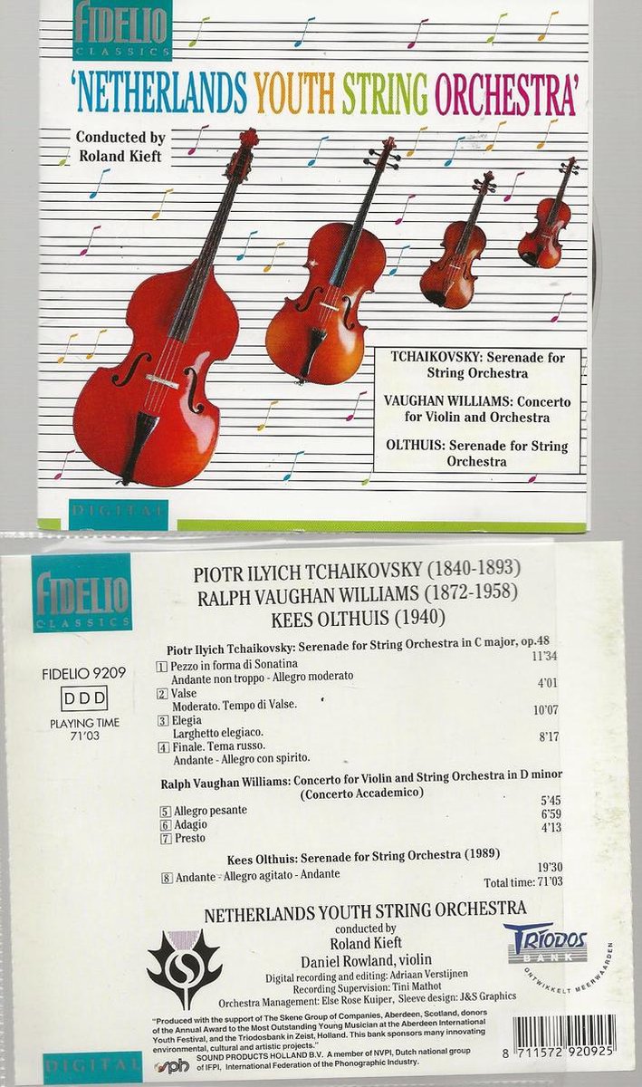 NETHERLANDS YOUTH STRING ORCHESTRA OLTHUIS / WILLIAMS