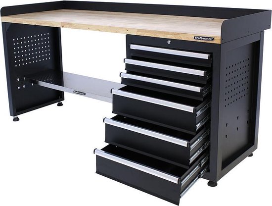 Q-rax werkbank - Zwart - 100 cm breed – Monster Shop NL