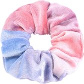 Scrunchies – Velvet Scrunchies – 4x roze/blauw – Roze/Blauw – 4 stuks – Musthave Haaraccessore – Scrunche Pack – Luxe kwaliteit – Haarelastiek – Elastiekje – Elastiek – Haarwokkel
