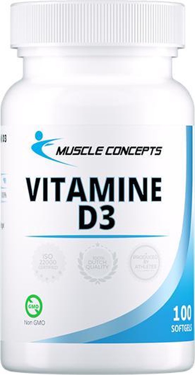 Vitamine D3 - Voedingssuplement -100 softgels | Muscle Concepts