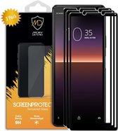 3-Pack Sony Xperia 10 II Screenprotectors, MobyDefend Gehard Glas Screensavers, Zwarte Randen | Screen Protectors / Glasplaatjes Geschikt Voor: Sony Xperia 10 II