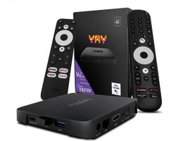 YAY GO PRO AndroidTV 4K UHD OTT IPTV Mediaspeler Box - Google en Netflix 4K Gecertificeerd