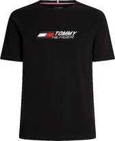Tommy Hilfiger Sport Sportshirt - Maat M  - Mannen - zwart