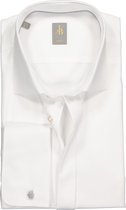 Jacques Britt overhemd - Scala slim fit - smokinghemd Kent kraag - wit - Strijkvriendelijk - Boordmaat: 43