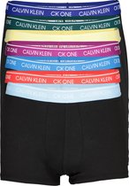 Calvin Klein Trunks (7-pack) - zwart met gekleurde tailleband -  Maat: M