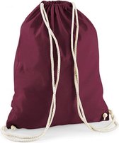 Westford Mill Cotton Gymsac WM110 - Burgundy - 37 x 46 cm