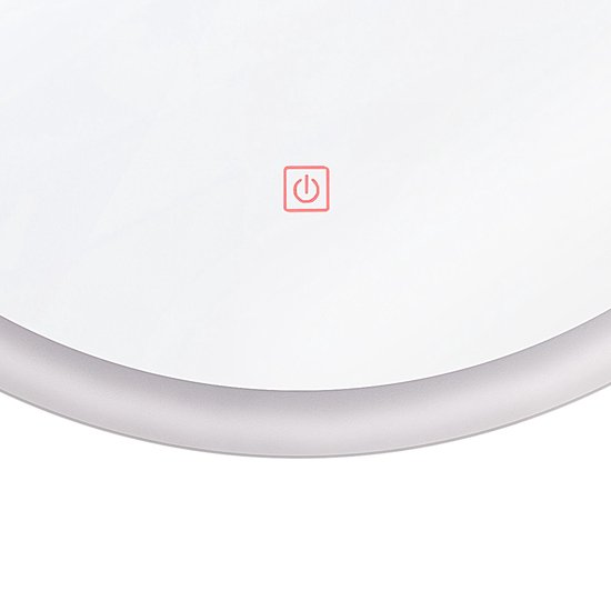 Beliani YSER - Miroir LED - Argent - Matière synthétique