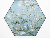 Akoestisch Paneel Hexagon Amandelbloesem - Van Gogh - Geluidsdemper Wandpaneel - 100 cm - Wanddecoratie - Geluidsabsorberende Panelen - Geluidsisolatie