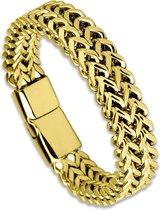 Victorious Gouden Armband Heren – Dunne Armband met Magnetische Schuifsluiting – Goud – 21.5cm