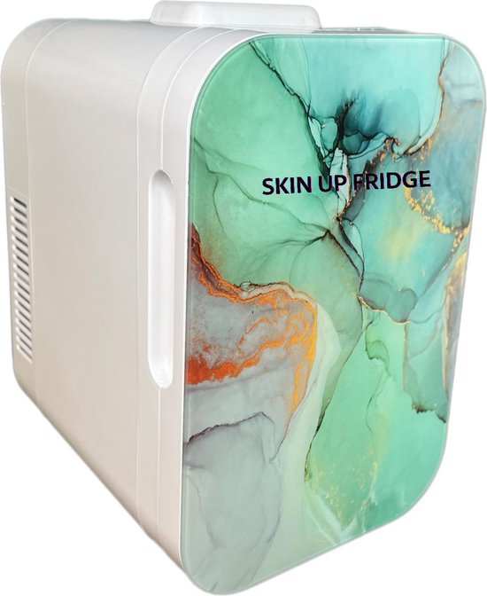 Koelkast: Skin up fridge- Skincare fridge - Mini fridge -Makeup - Organizer- 8L- BLUE MARBLE, van het merk 
