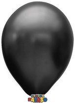 Zakje met 15 zwart metallic latex ballonnen - 30cm doorsnee (12 inch) - Biologisch afbreekbaar