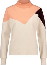 Cyell AFTERNOON AUTUMN dames sweater - roze colorblock - Maat 40 Roze colorblock maat 40 (L)