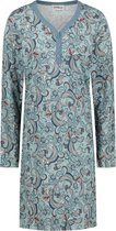 CYELL PAISLEY ELEGANCE Dames Nachthemd Lange Mouw - Paisley Blauw - Maat 42