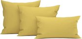 Heckett & Lane Wafel - Kussensloop - 60x70 cm - Curry Yellow - 2 Stuks
