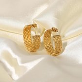 Jobo By JET - Glossy earrings - Gold - Gouden oorbellen