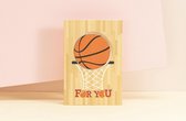 3D  Felicitatie kaart basketbal Voor jou uitnodiging felicitatie beterschap