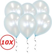 Licht Blauwe Ballonnen Metallic 10 Stuks Feestversiering Gender Reveal Verjaardag Ballon