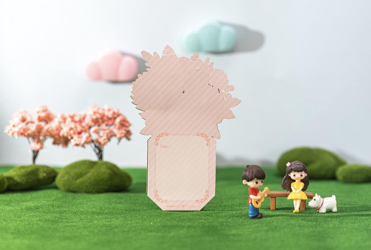 3D Bloemenkaart Een bloemetje voor jou felicitatie uitnodiging