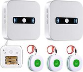 Draadloos mobiel alarm noodoproepknop thuis noodoproep werkt zorgoproepset voor ouderen 3 zenders en 2 ontvangers luid alarm