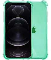 Smartphonica iPhone 12 Pro Max transparant siliconen hoesje - Groen / Back Cover