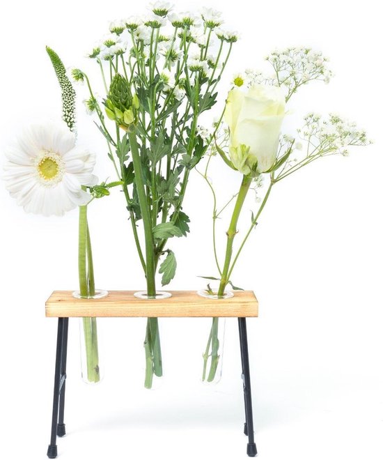 vacht trompet koelkast BloomTable Desi | BloomTable® | Witte bloemen | bol.com