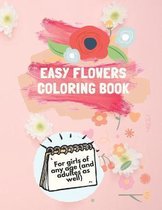 Easy Flowers Coloring Book