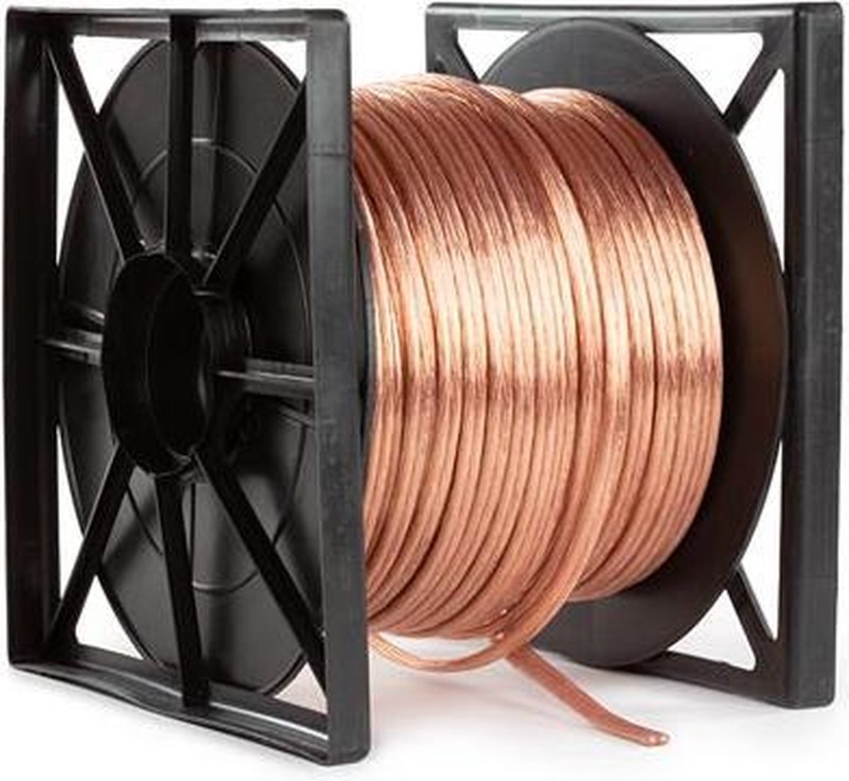 HQ-Power Luidsprekerkabel, OFC, 2 x 4.00 mm², 100 m, transparant, perfect voor geluidsoverdracht