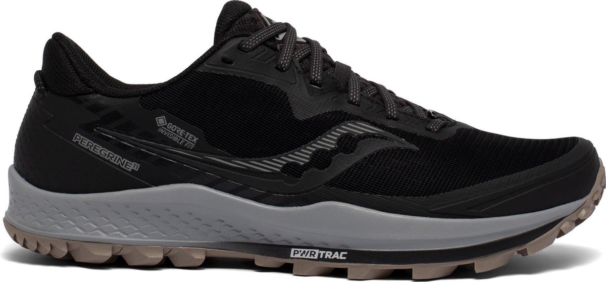 Saucony Peregrine 11 GTX Sportschoenen – Mannen – Lichtgrijs Zwart