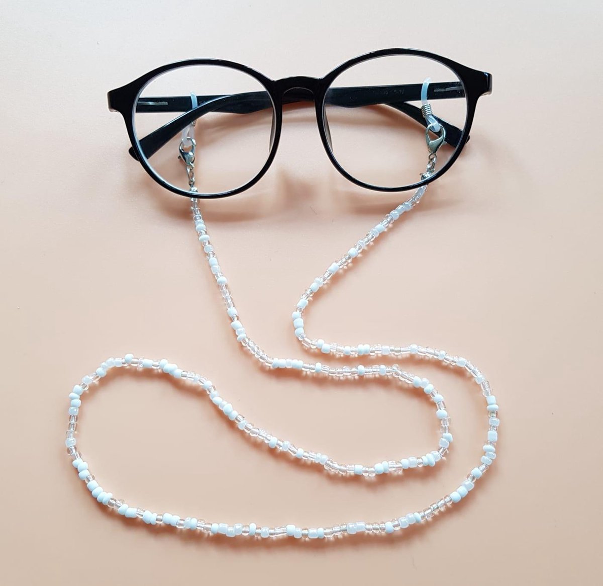 2 Pièces chaîne de lunettes Lunettes de soleil perles cordon tour de cou Retenue Bracelet Or et Argent Taille: Longueur: env. 77 cm / 30,3 pouces 