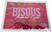 Kaart met thee "Bisous bisous"