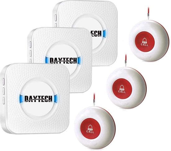 Smart SOS Noodknop voor Ouderen – Draadloos Alarm en Lange Batterij