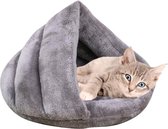 Salect Warm hondenbed huisdierbed knuffelholte slaapzak voor katten katten en honden XZ001 (S: 50 * 37 * 29cm, grijs)