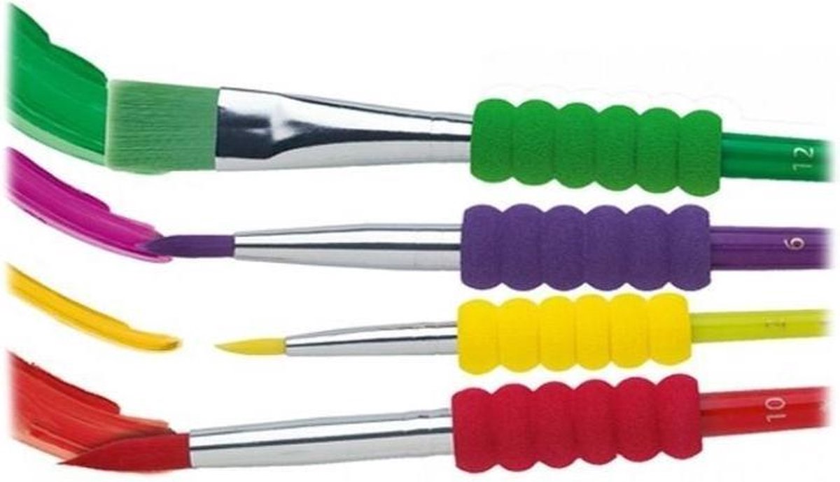 Afbeelding van product Merkloos / Sans marque  LS - Paint brush set - Kwasten set 4 verschillende maten - 4 different sizes