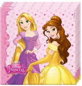 servetten Princess meisjes 33 cm papier roze 20 stuks