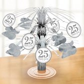tafeldecoratie 25 jaar zilver 19 cm