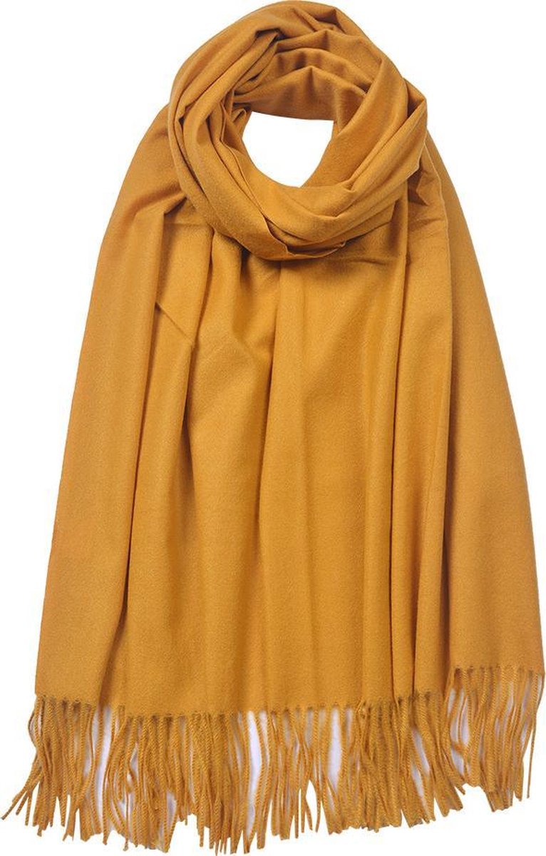 Juleeze Wintersjaal Dames 68x175 cm Geel Synthetisch