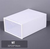 WIT Premium Transparante Organizer Schoenendozen - 6 Stuks - Schoenen Opbergsysteem - Opbergbox - Schoenenbox Opberger - Schoenendozen Met Deksel