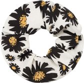 Scrunchie Haarelastiek Bloemen Print Wit