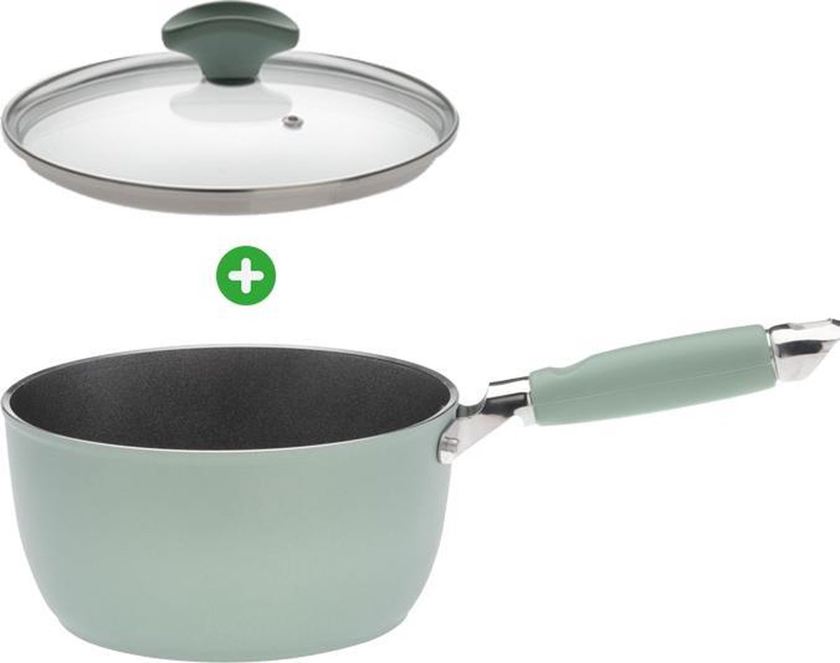 Primecook - Steelpan / Sauspan met deksel - Ø 16 cm - PFAS-vrij - inductie - veilige Ecoshield antikleeflaag