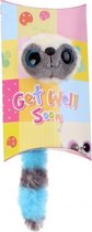 knuffel in geschenkverpakking Get Well 9 cm blauw