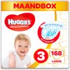 Huggies Couches bébé Ultra Comfort- Taille 3 (4-9 kg) - Unisexe - 168 couches